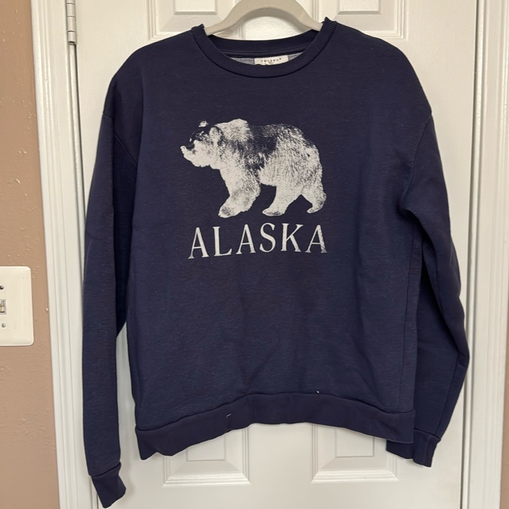 Topshop Alaska navy crewneck